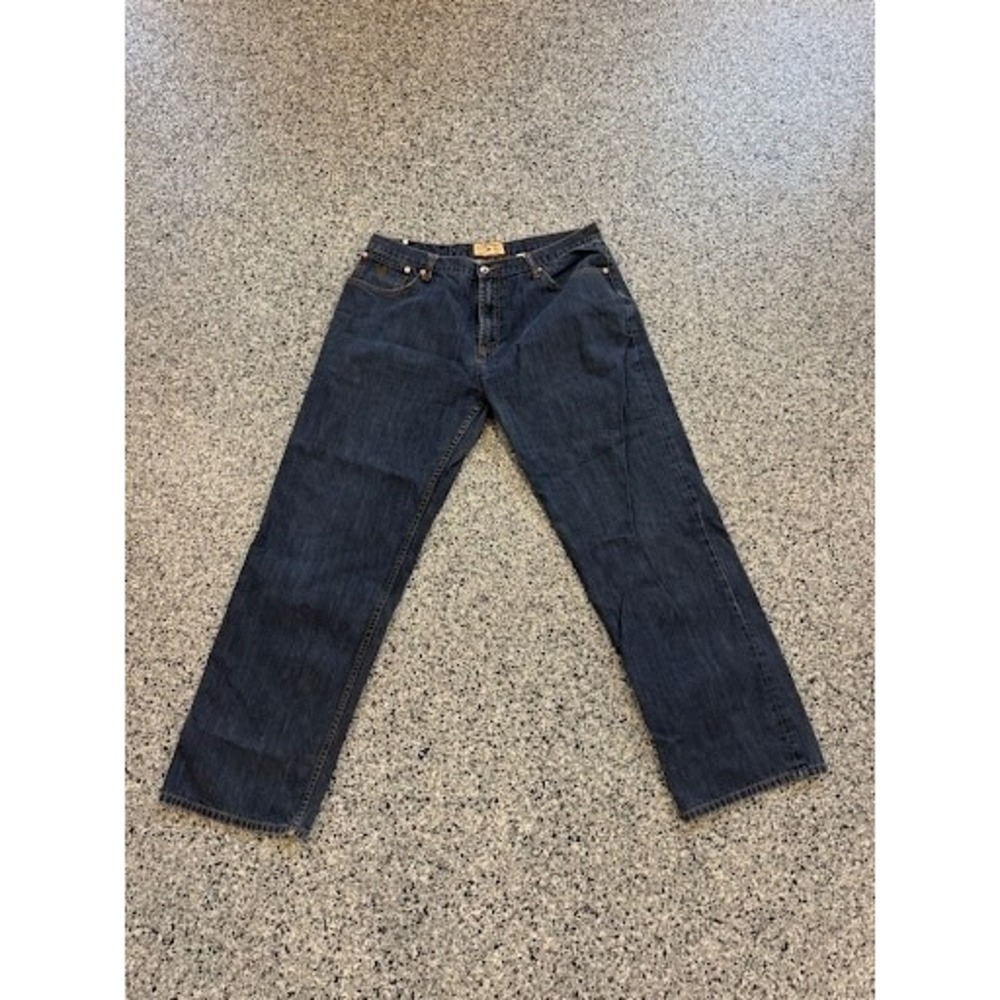 Rocawear Denim Company Mens Jeans 38x34 Dark Wash Regular Fit Straight Blue